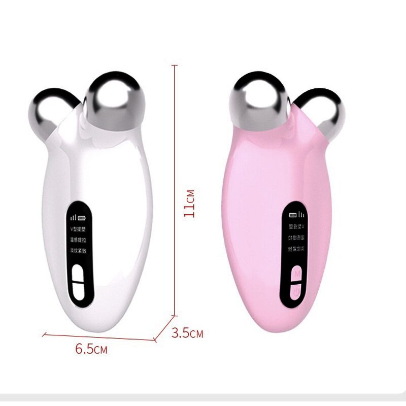 Microcurrent Face Lift Device - Mini LED Wrinkle Remover Skin Tightening Roller Tool