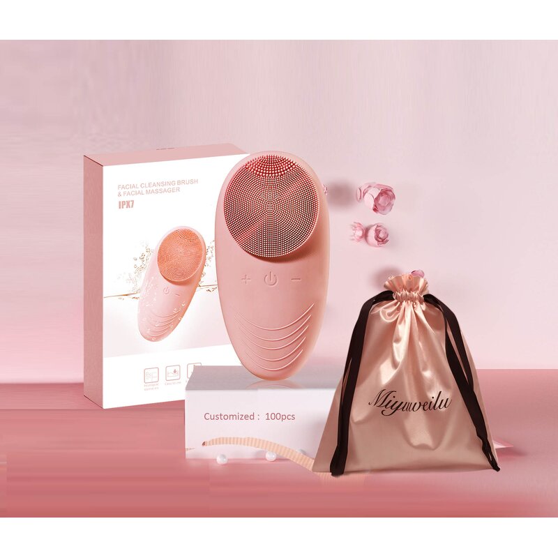 Silicone Facial Cleansing Brush - Waterproof Sonic Vibrating Deep Cleansing Soft Brush