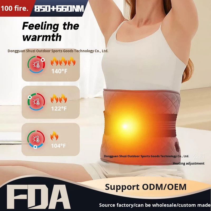 Red Light Therapy Belt - 100LED 660nm&850nm Infrared Heating Waist Back Knees Legs