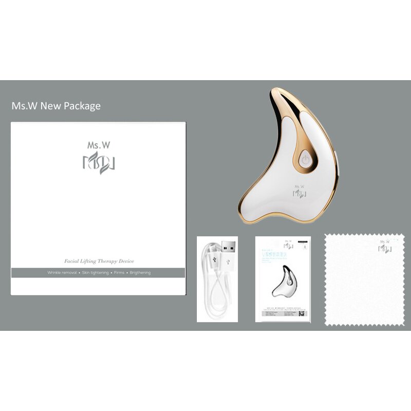 Ms.w Electric Gua Sha - ABS Luxury Heated Vibration Red Light Face Sculpting Lift Tool