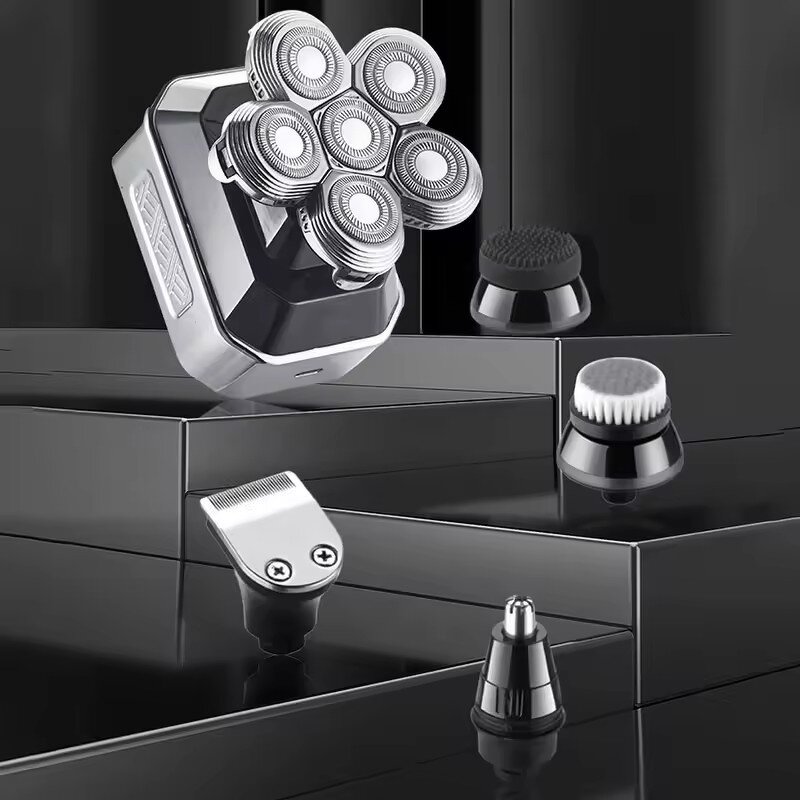 Men's Electric Shaver - Professional Wireless Waterproof Rechargeable LED Display Razor