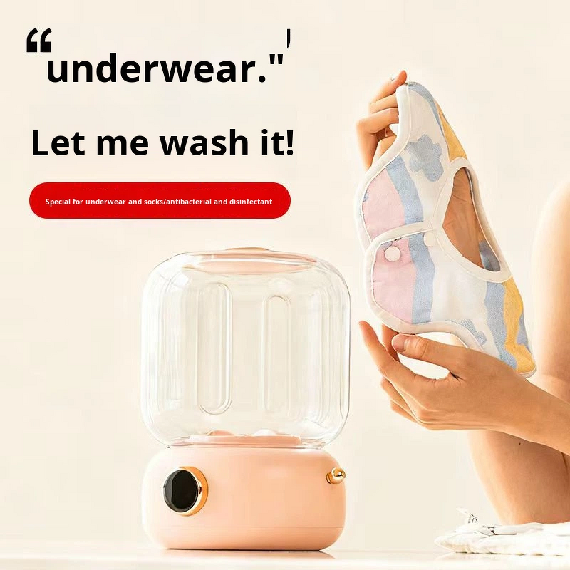 Mini Portable Washing Machine - 4000mAh Rechargeable Wireless 2L Deep Cleans Delicate