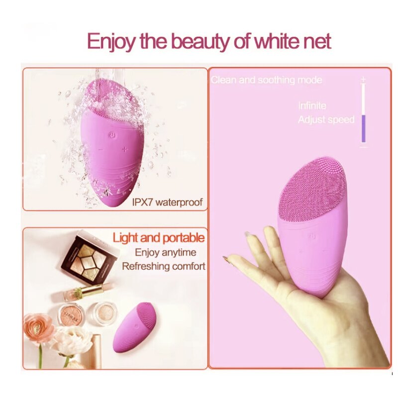 Silicone Facial Cleansing Brush - Simple Lightweight Customizable Multi-Color Acne Tool
