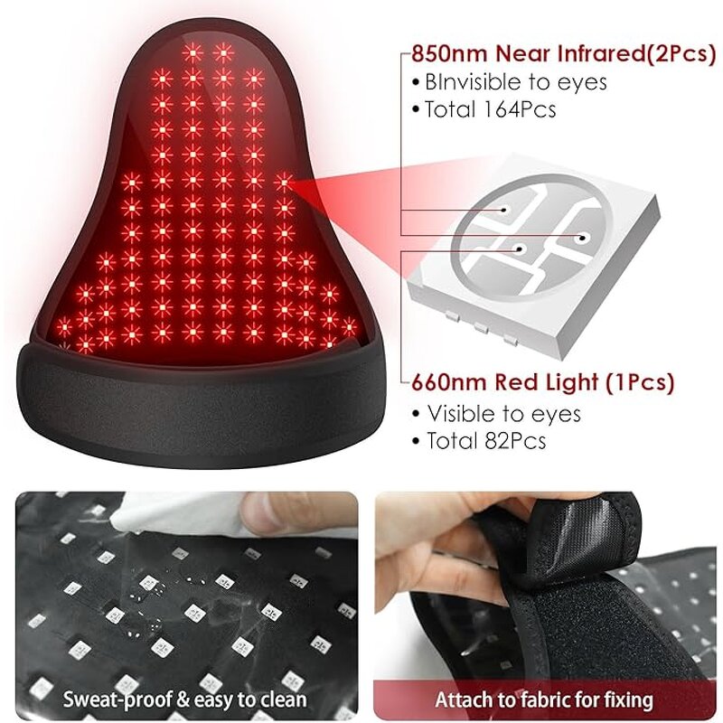 Red Light Therapy Pad - Neck Shoulder Type-C 2000mAh 660nm&850nm Infrared Heating