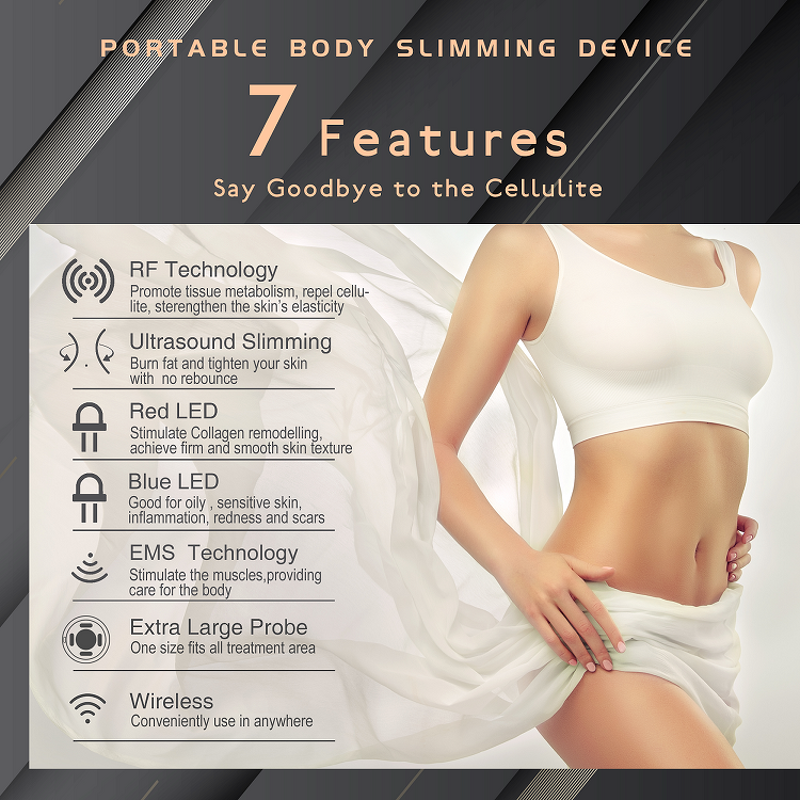 7 in 1 Body Sculpting Machine - Handheld EMS Sonic RF Slimming Leg Arm Weight Loss