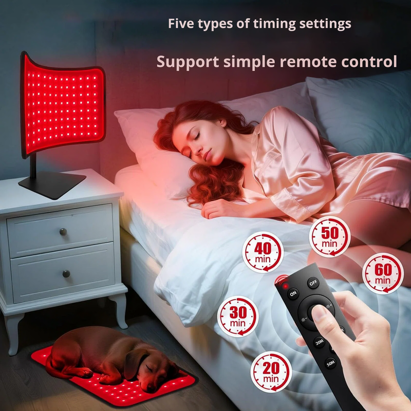 3 in 1 Light Therapy Device - Mat/Belt/Stand 660nm&850nm Infrared Face Waist Back Knees