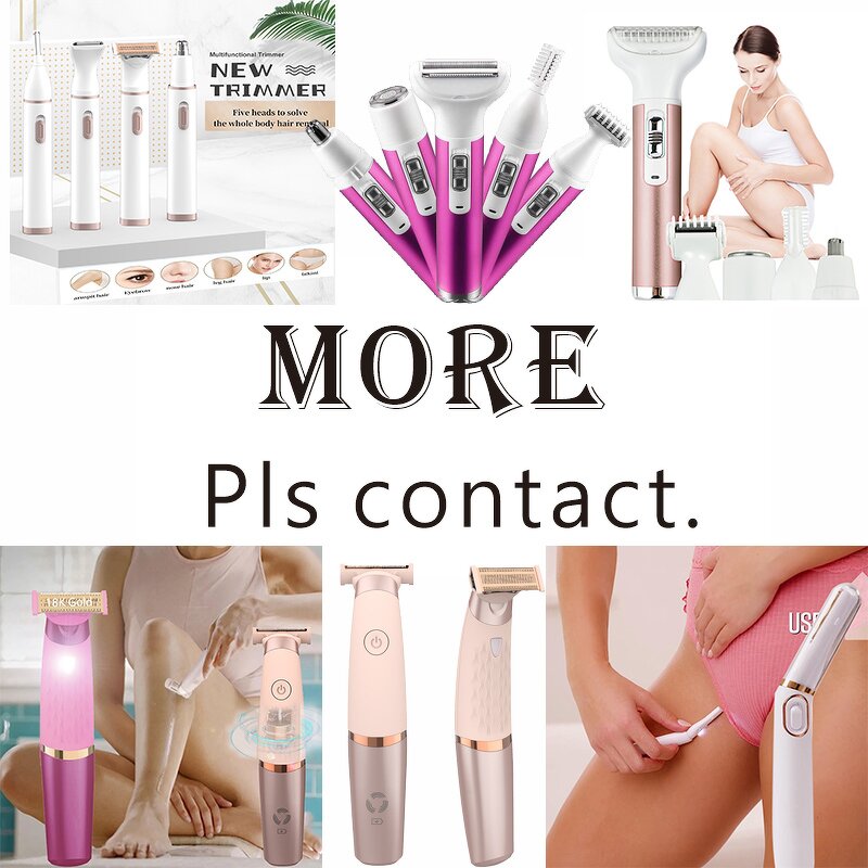 18k Body Hair Remover - Electric Rotating Disc USB Bikini Razor LED Eyebrow Trimmer