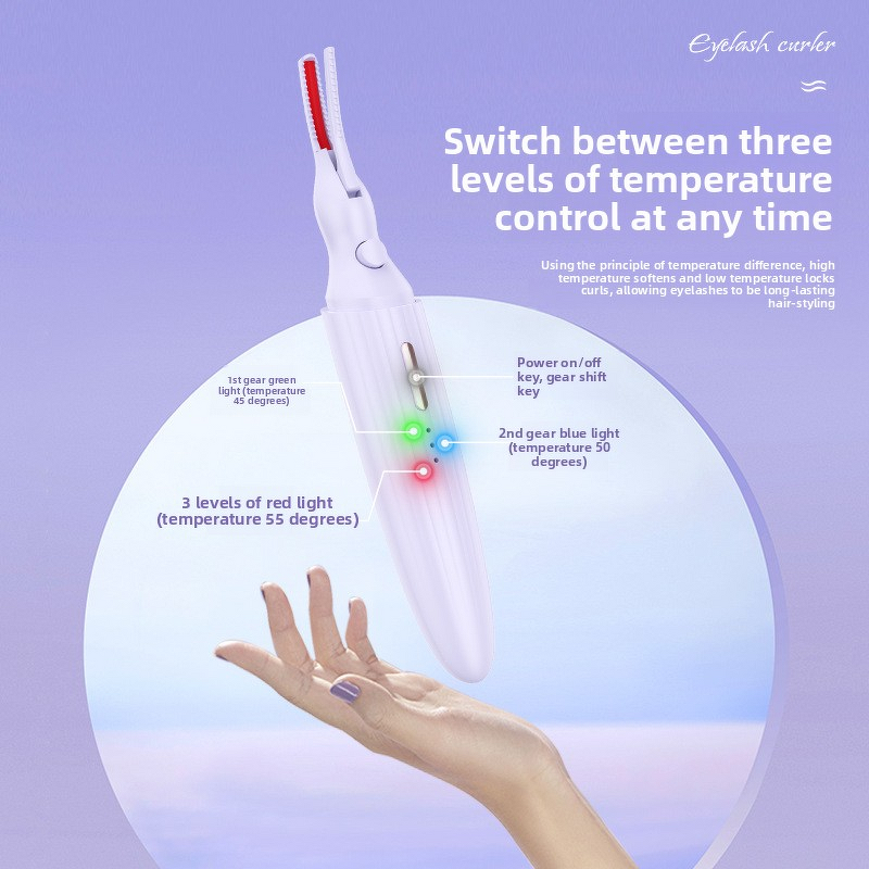 Electric Eyelash Curler - Heat Sensitive Pad 8s Fast Heating 24hrs Natural Lash Lift