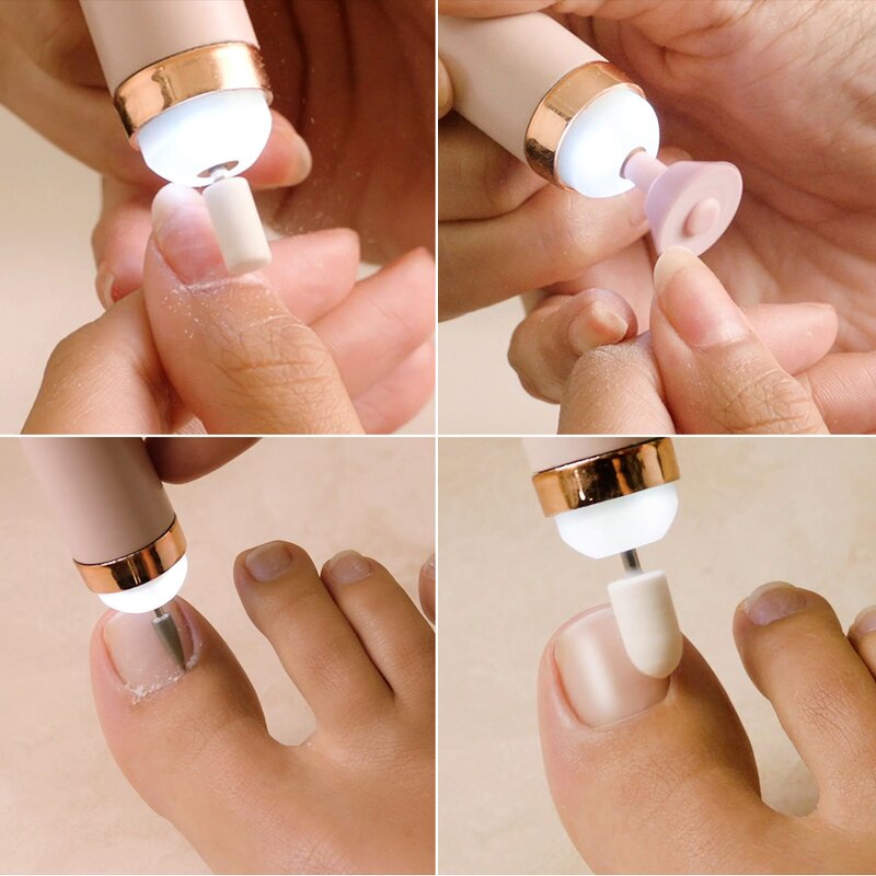 6-Head Nail Drill - Portable Professional Low Noise Lightweight Plastic Home Salon Use