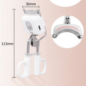 Heated Eyelash Curler - Stock USB Rechargeable Rapid Heat Temperature Control Plastic