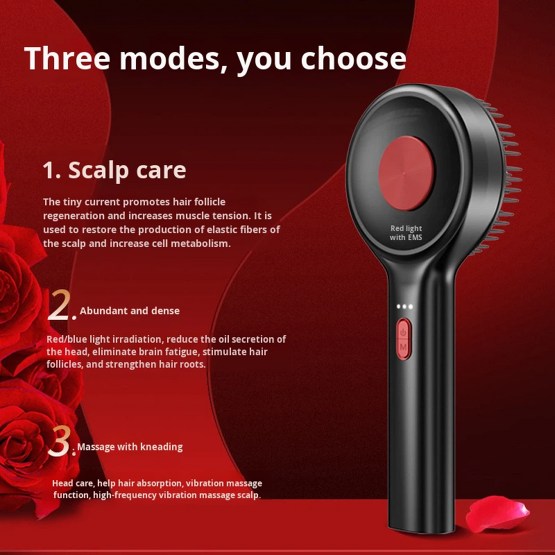 Red Light Hair Growth Comb - Electric Scalp Massage Essence Infusion Liquid Conducting