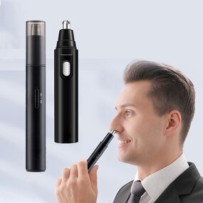 Nose Hair Trimmer - Rechargeable Stainless Steel Detachable Washable Blade Men Women