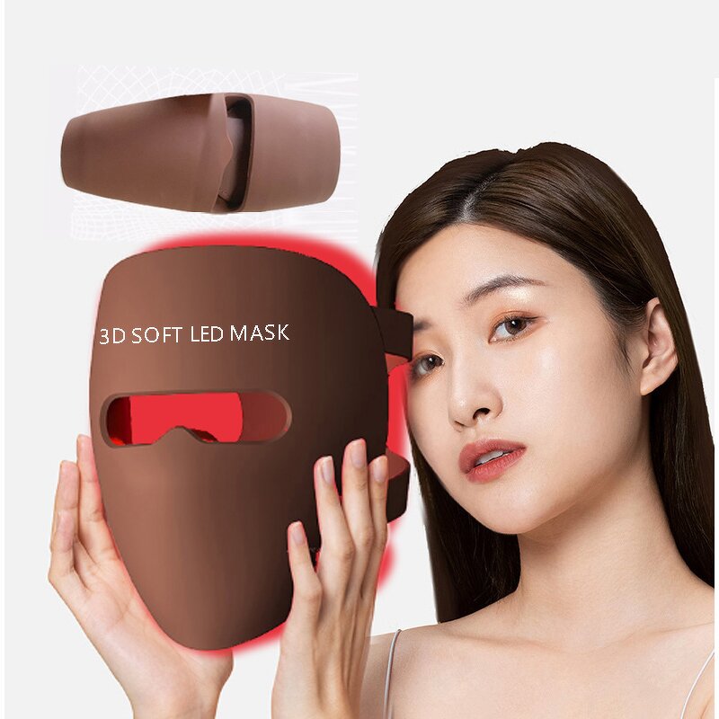 Red LED Face Mask - New Trending Red Light Therapy Acne Treatment 3D 360 Silicone Safe