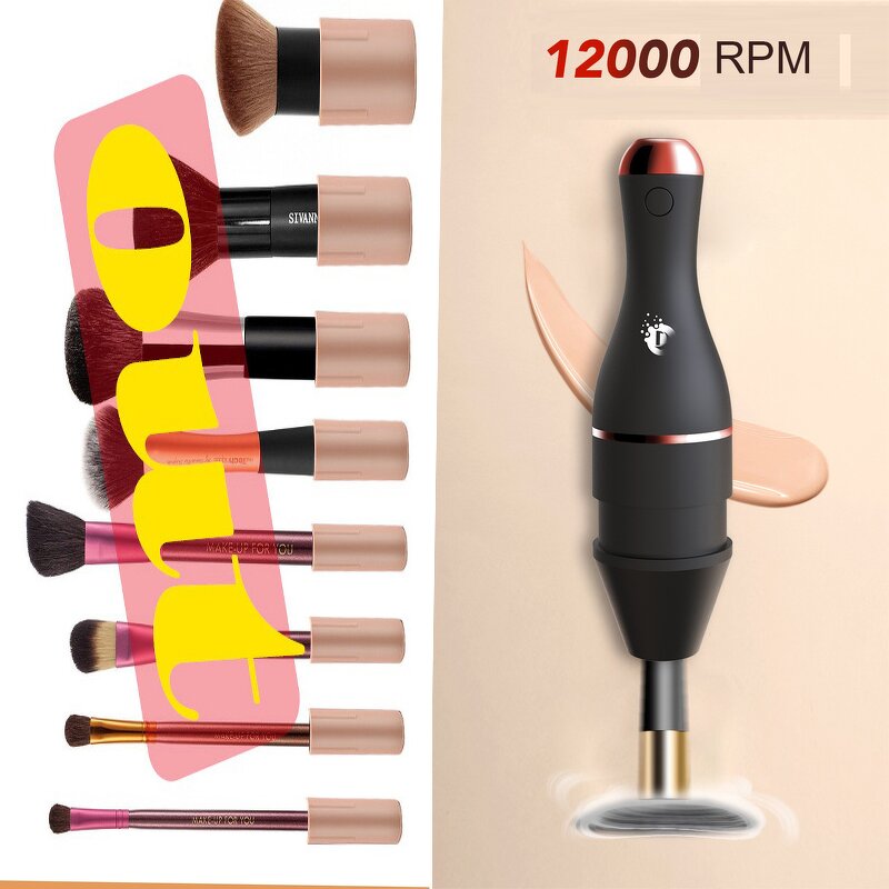 Makeup Brush Cleaner - All-In-One Electric USB Silicone Customizable Handle Sizes