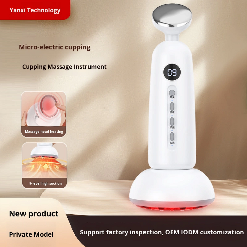 Heated Gua Sha Massager - Plastic Electric 9 Level Temp Vibration Face Women Gift Tool