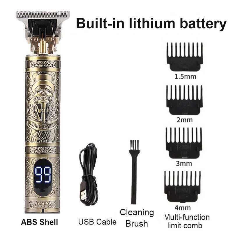 T9 Electric Hair Trimmer - Professional Men USB Steel Household Free Sample Aftersale