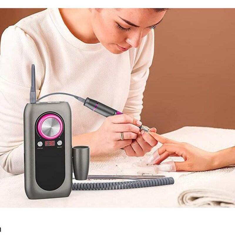85W Cordless Nail Drill - 35000rpm High Torque Brushless Electric Nail File Remover