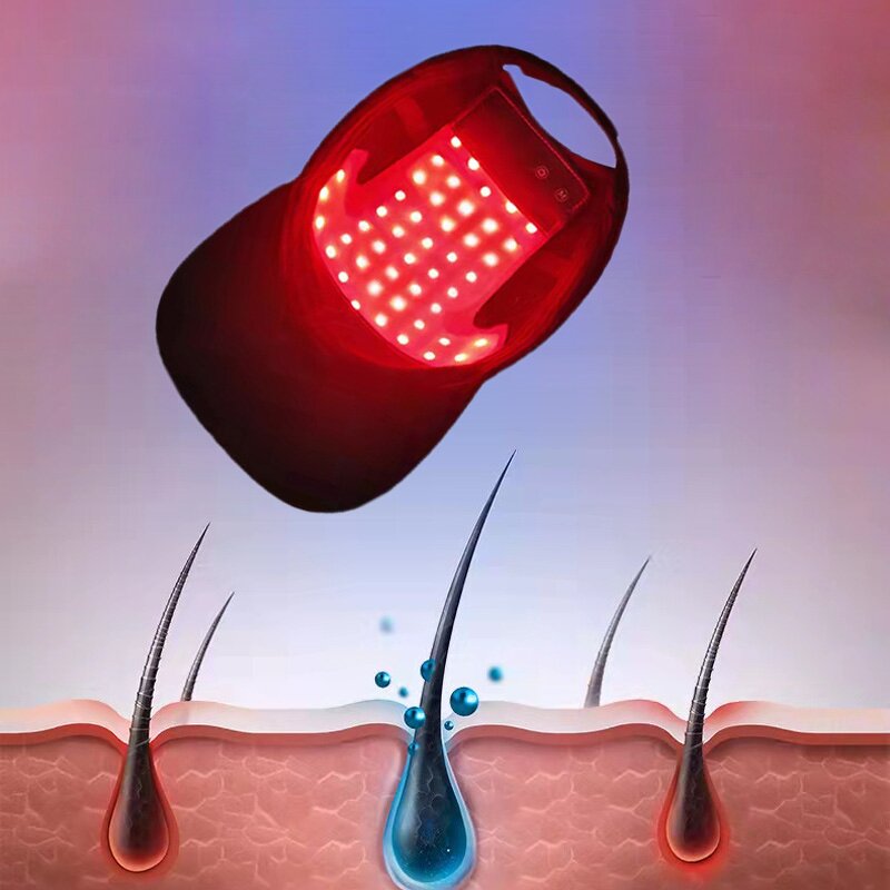 Laser Hair Growth Cap - Wireless Red Light Therapy Professional Hair Loss Treatment Regrowth