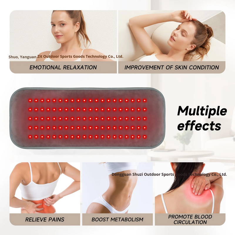 Red Light Therapy Belt - 100LED 660nm&850nm Infrared Heating Waist Back Knees Legs