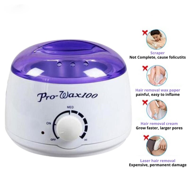 Electric Wax Heater - Professional Home Use Body Nose Hands Feet Silicon Pot Women