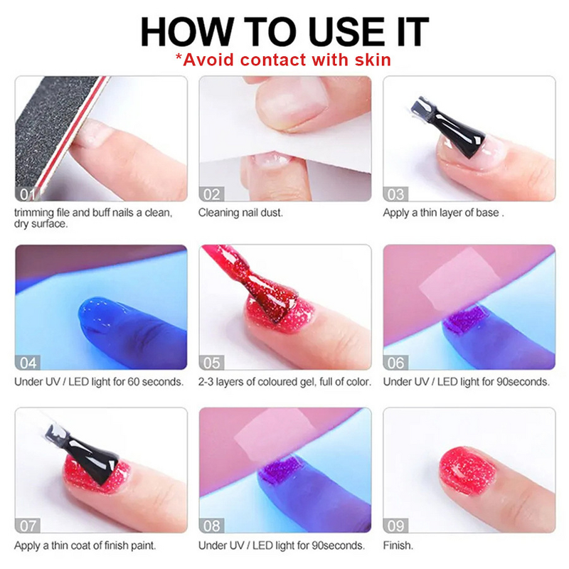 Rechargeable LED UV Nail Lamp - Professional Portable 3 Timers LCD 365/405nm Fast Curing