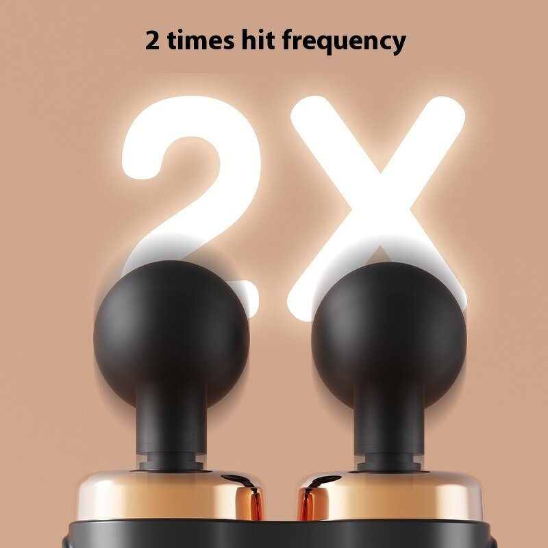 Dual-head Fascia Gun - Wireless Rechargeable Brushless Motor Full Body Muscle Relax