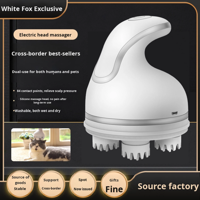 Electric Pet Head Massager - Multifunctional Cervical Spine Meridians Shoulder Neck
