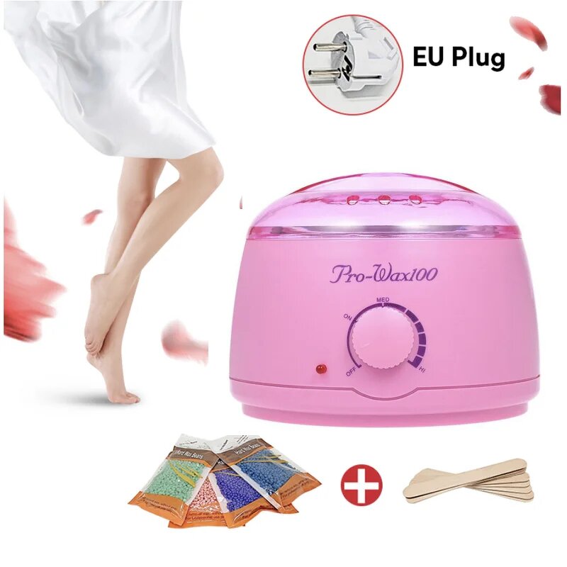 Hair Removal Kit - Professional Quick Beans Depilation Wax Heater JP Plug Compatible
