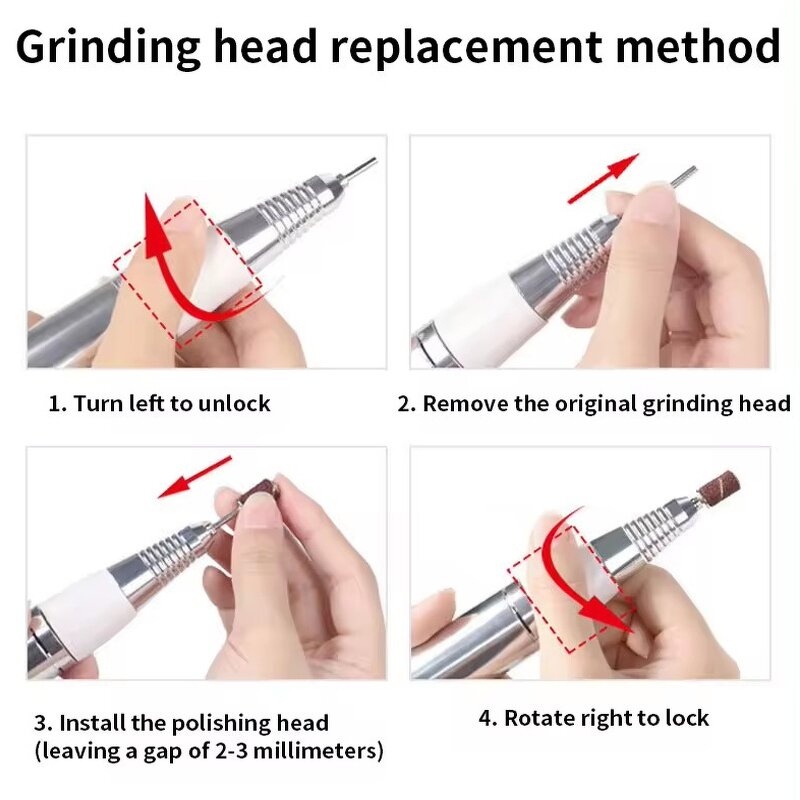 Electric Nail Drill Machine - High Speed Manicure Pedicure Salon Nail Sander Beauty