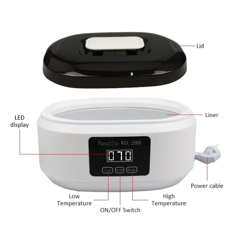 Digital Paraffin Wax Heater - SPA Salon Hair Removal Hands Feet JP Plug 200W CE