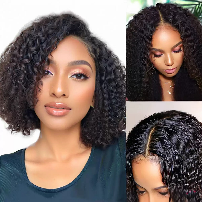 Lace Front Wig - Adjustable Brazilian Remy Hair Water Wave 180% Density Rose Net