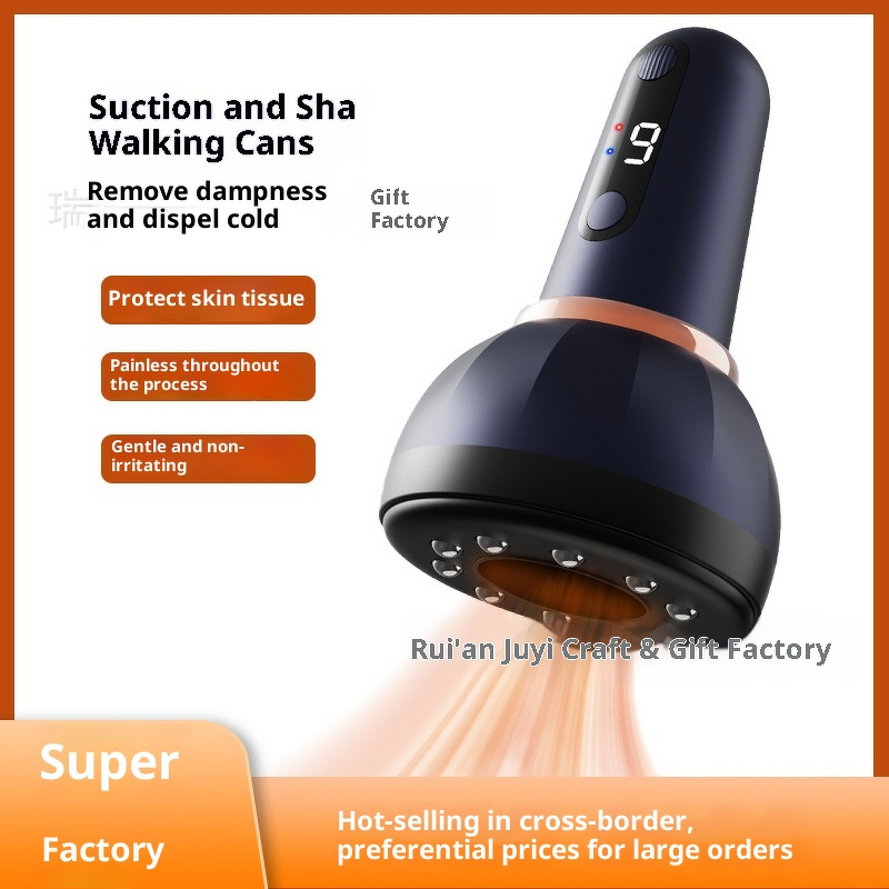 Electric Cupping Massager - USB Powered Scraping Negative Pressure Abdominal Rubbing Heat