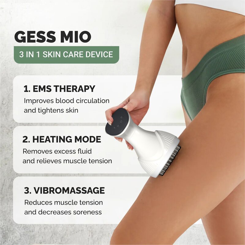 Microcurrent Massage Device - Electric Home Red Light Heat Meridians Brush Body Tool