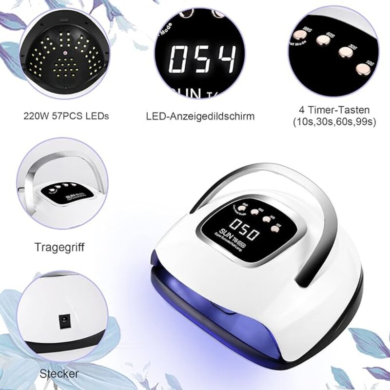 UV LED Nail Lamp - Customizable Logo 12W Portable Home DIY Manicure Gel Nail Light