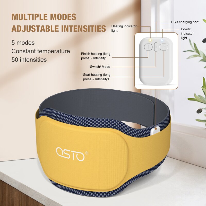 Massage Waist Belt - Pulse Support Rechargeable Timing Warm-up Sweating Shaping