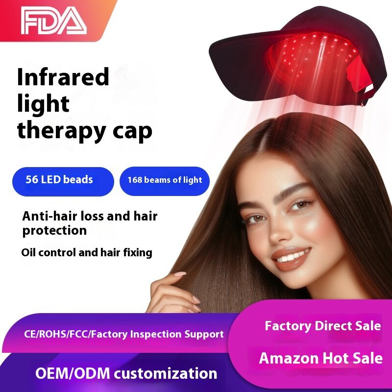 LED Scalp Nourishing Cap - Blue Purple Hand Held Infrared Red Light Hair Growth Care