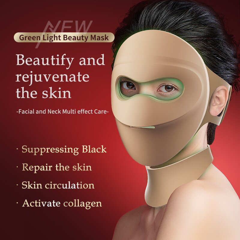 3D LED Face Mask - New Full Face Photon Rejuvenation Red Light Whitening Silicone