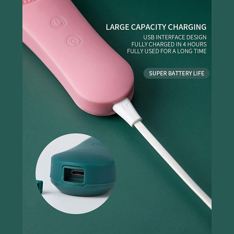 Silicone Cleansing Brush - Waterproof LED Light Therapy Deep Pore US/UK Plugs Exfoliator