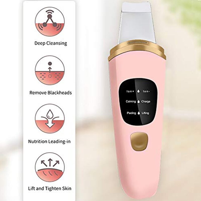 Nano Ultrasonic Scrubber - Professional Home ABS Waterproof Deep Cleaning Face Spatula