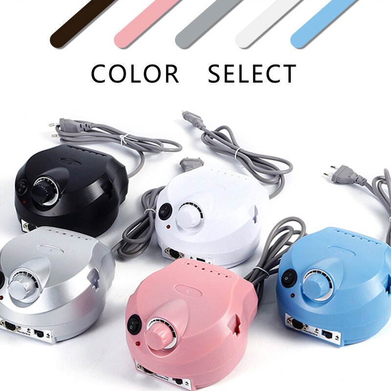 45000rpm Nail Drill - Professional Stainless Steel 6 Bits Acrylic Gel Polish Remover