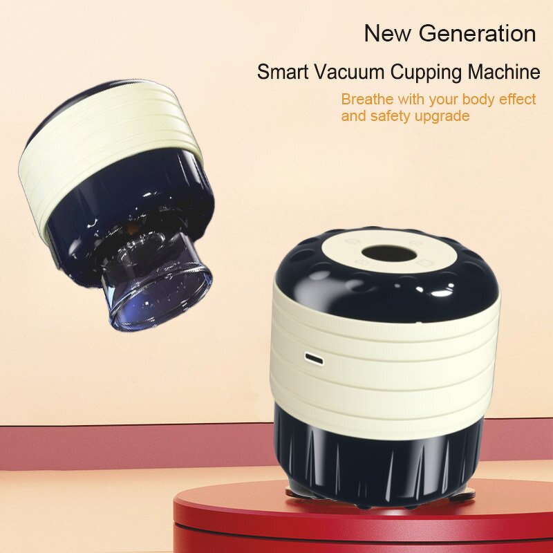 Smart Cupping Machine - Intelligent Scraping Red Light 12-Level Suction USB Rechargeable