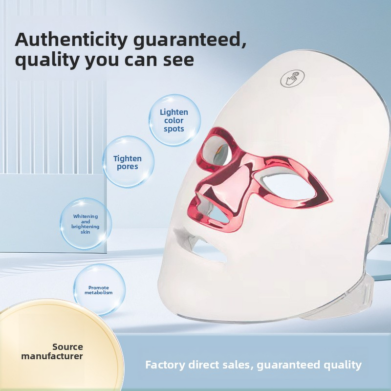 7-Color LED Facial Mask - Photon Rejuvenation ABS Rechargeable Acne Wrinkle Removal