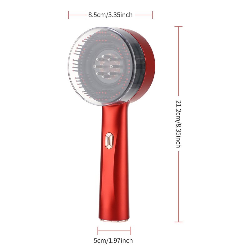 Lumiscalp Pro Massager - USB Red Light Therapy Hair Growth Brush Follicle Stimulation