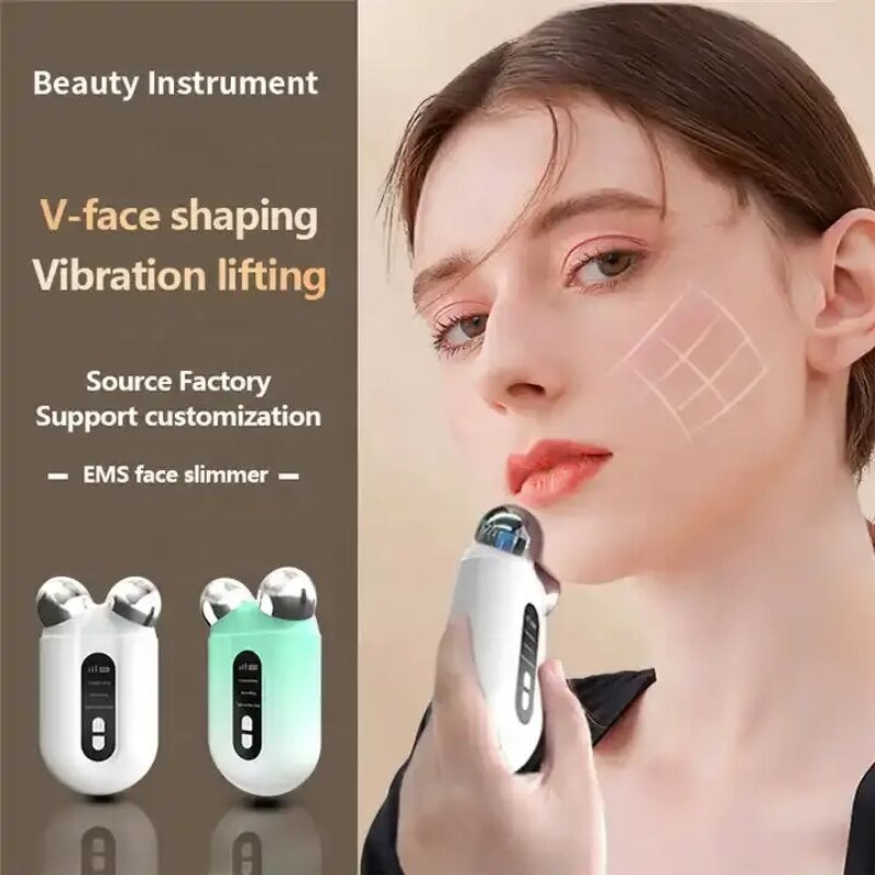 3D Face Roller - Korean EMS Microcurrent Anti-Aging Skin Tightening Neck Lifting