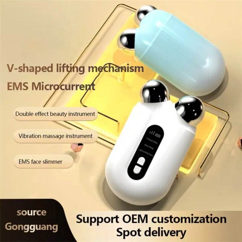3D Face Roller - Korean EMS Microcurrent Anti-Aging Skin Tightening Neck Lifting