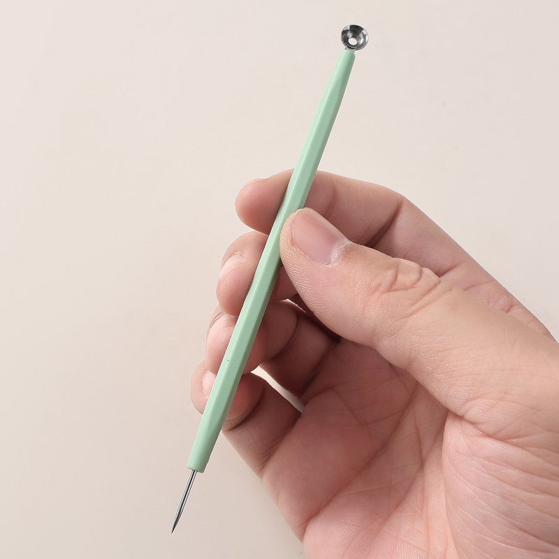 Blackhead Extractor Set - 4-Piece Stainless Steel Plastic Handle Acne Comedone Remover