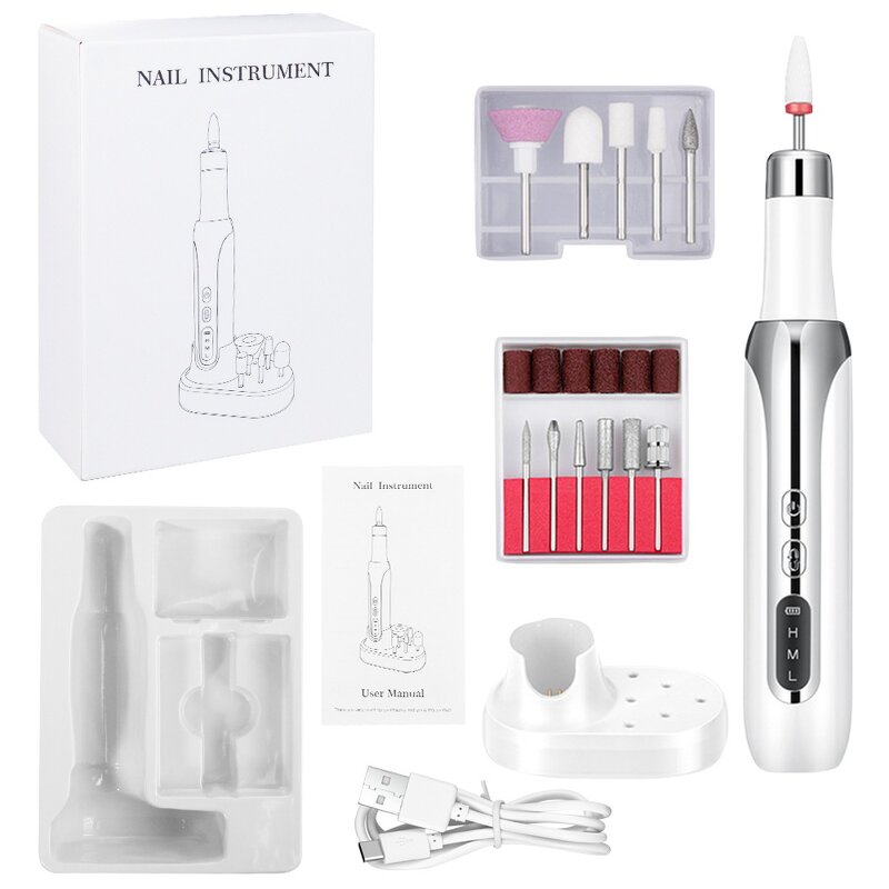 Rechargeable Nail Drill - Professional 15000rpm Strong Electrical Nail File Polisher