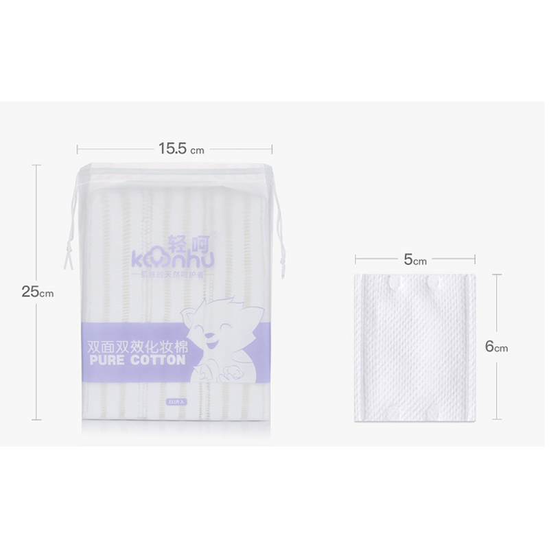 Cotton Pads - 100% Organic Disposable Square 100 Pcs Skin Cleaning Makeup Removal