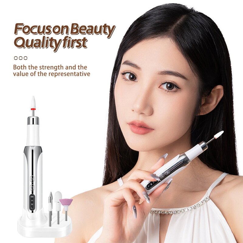 Rechargeable Nail Drill - Professional 15000rpm Strong Electrical Nail File Polisher