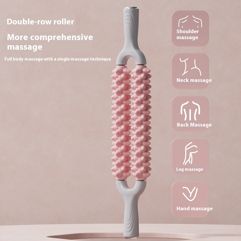 Yoga Massage Roller - Professional Home Double-Row Leg Fascia Back Muscle Relaxation